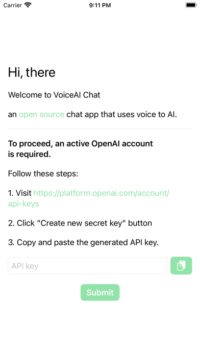 VoiceAI Chat screenshot n.1