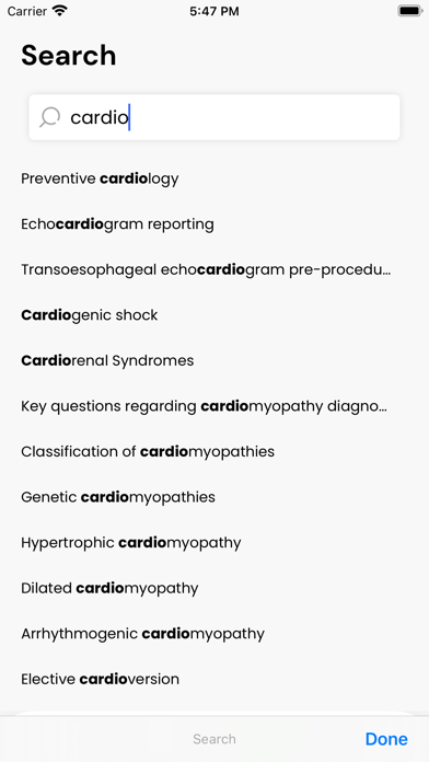 Cardiochecklist Screenshot