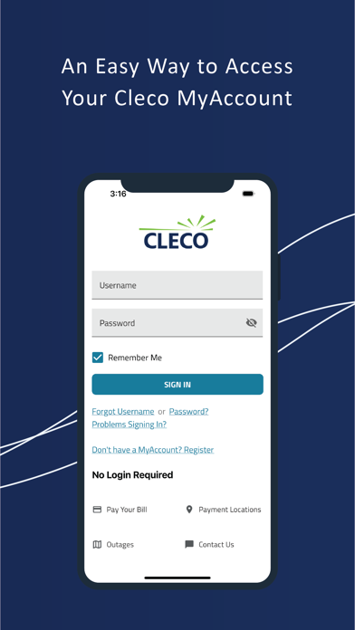Cleco MyAccount Screenshot