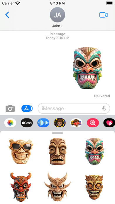 Tiki Masks Stickers Screenshot