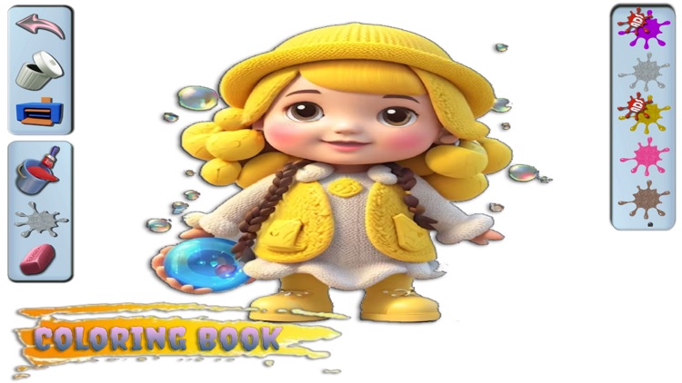 Dolls Glitter Color Book