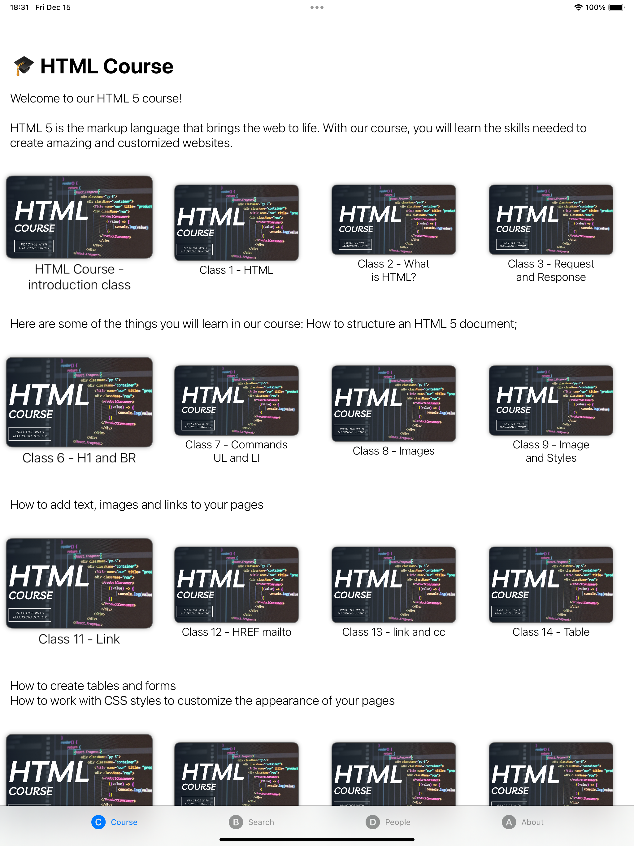 HTML Course