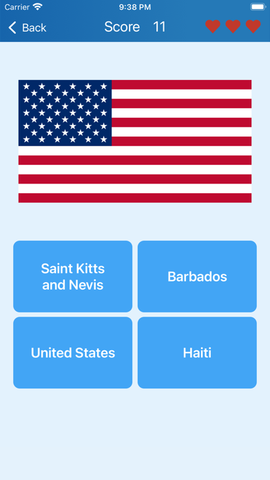 Flags of the countries - Quiz Screenshot