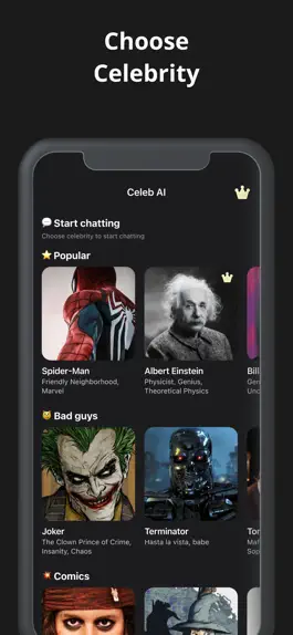 Game screenshot Celeb AI Character Superchat mod apk