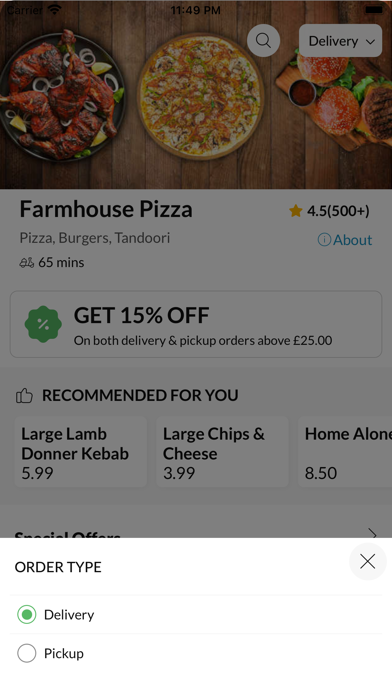 Farmhouse Pizza. Screenshot