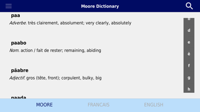 Moore Dictionary Screenshot