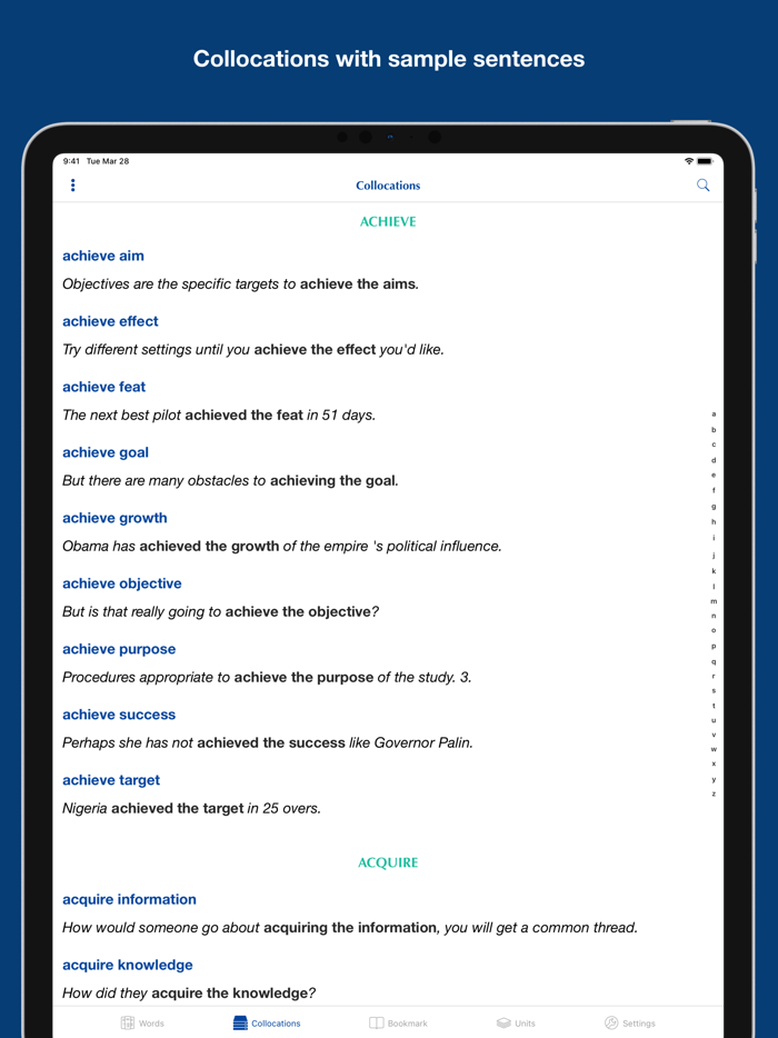Collocations for IELTS test
