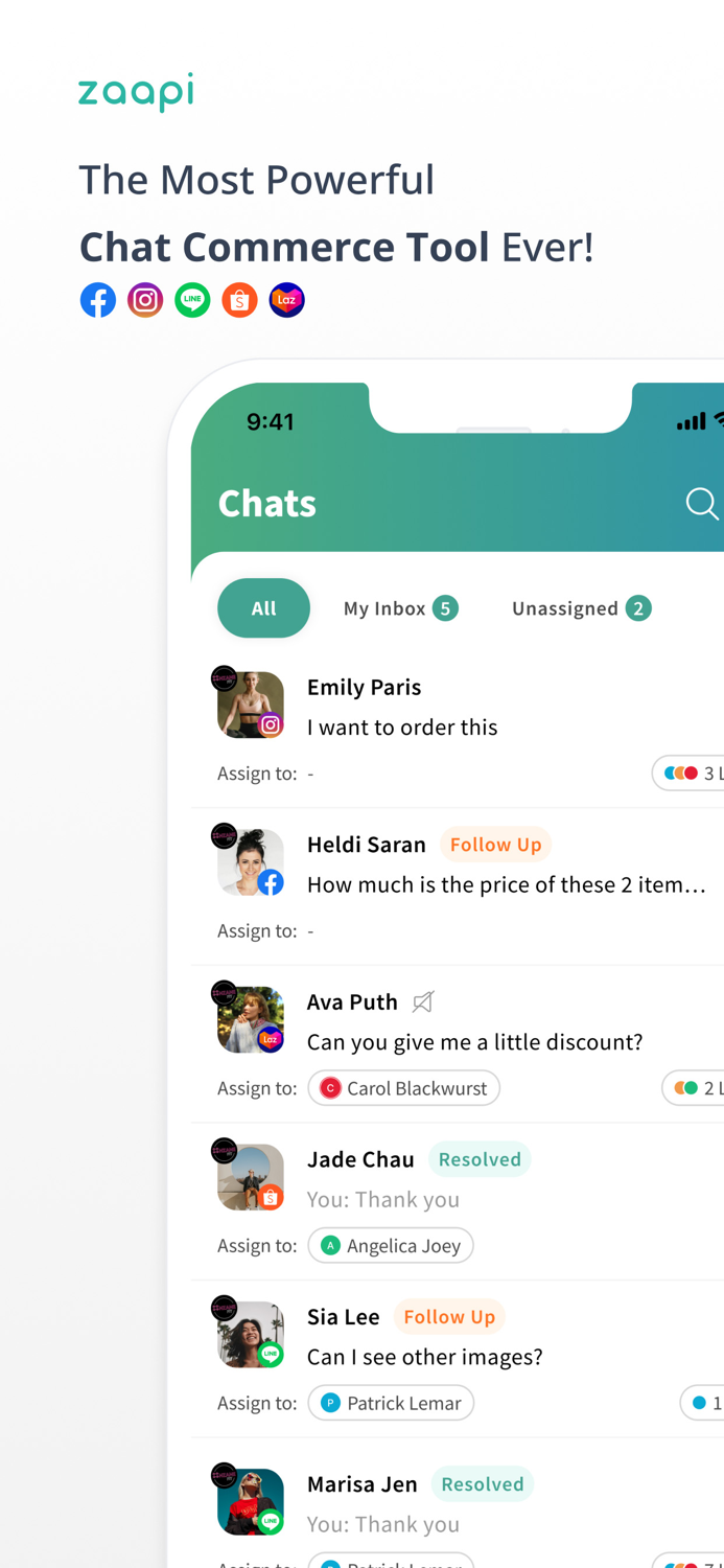Zaapi Chat and Commerce Hub