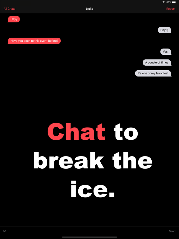 Matchvent iPad screenshot 4 - Social Networking app