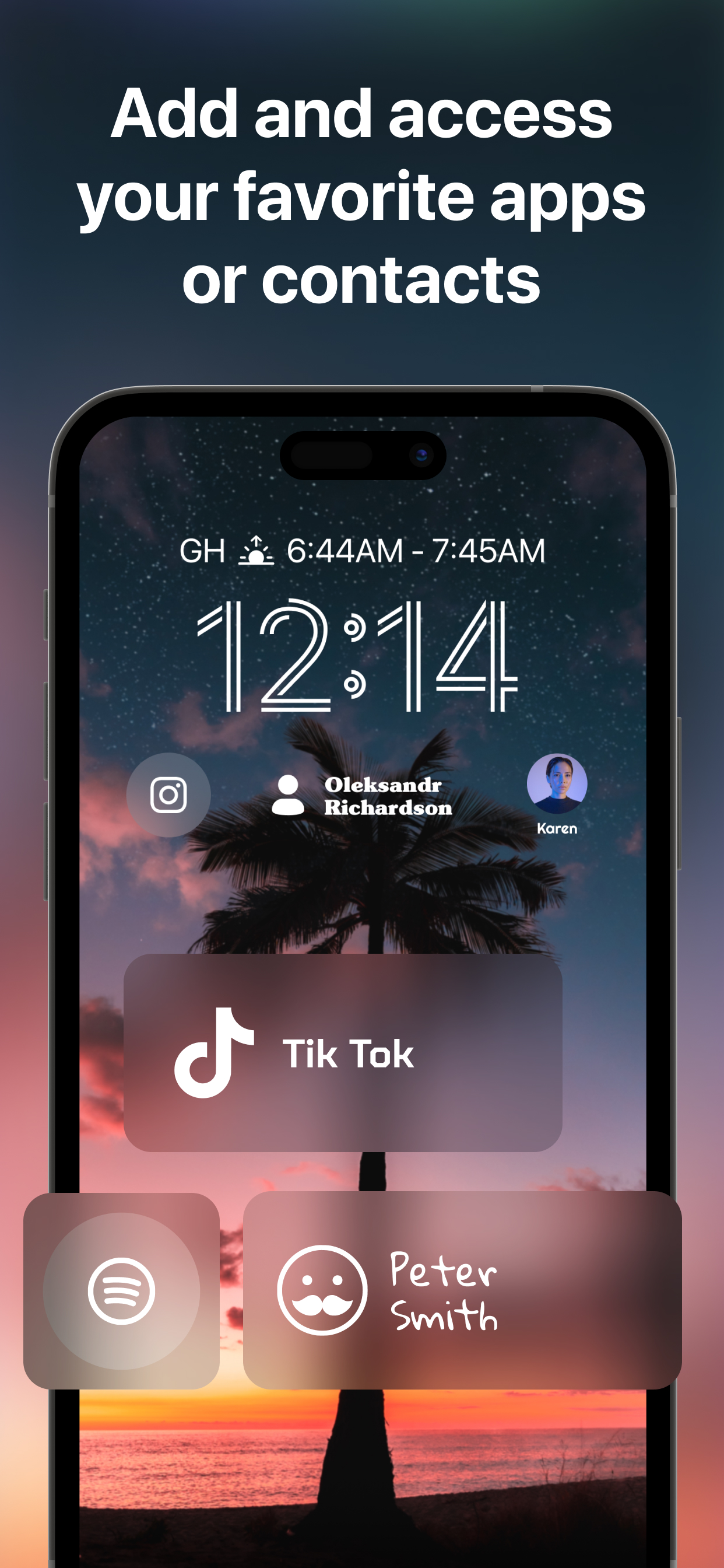 Widgets for LockScreen