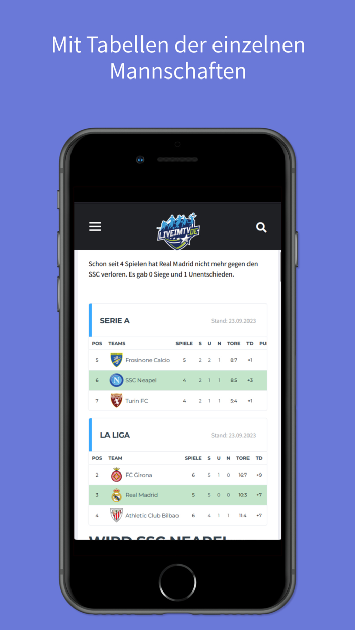 Live im TV - Sport Live