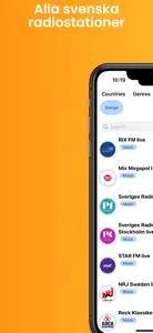 Sveriges Radiostationer live screenshot #1 for iPhone