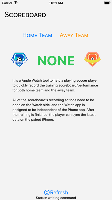 Soccer Scoreboard on Watch Screenshot