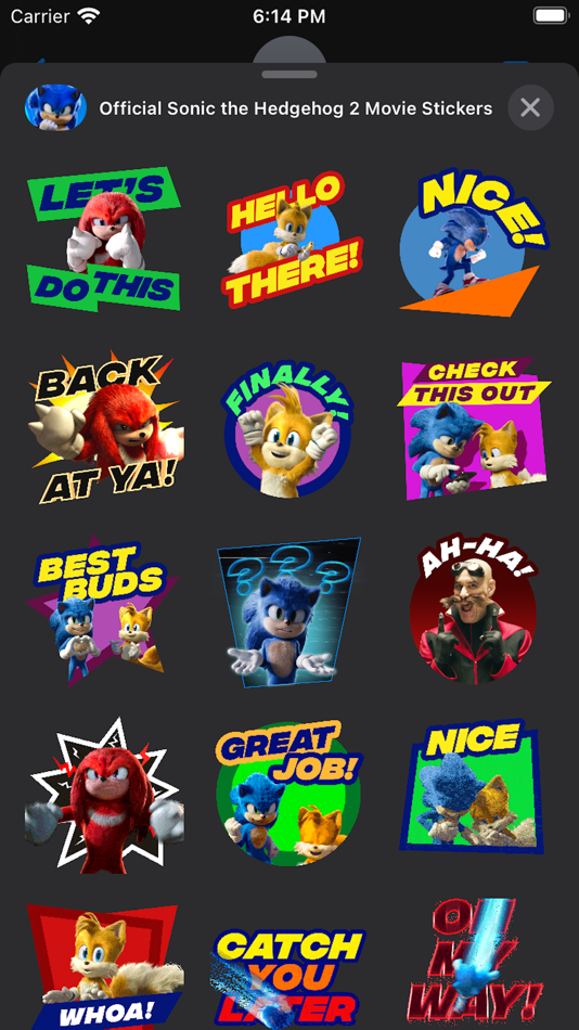 Sonic 2 Movie Stickers - 1.0 - (iOS)