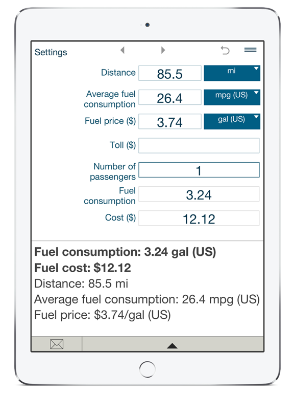 Trip fuel cost calculator | App Price Drops