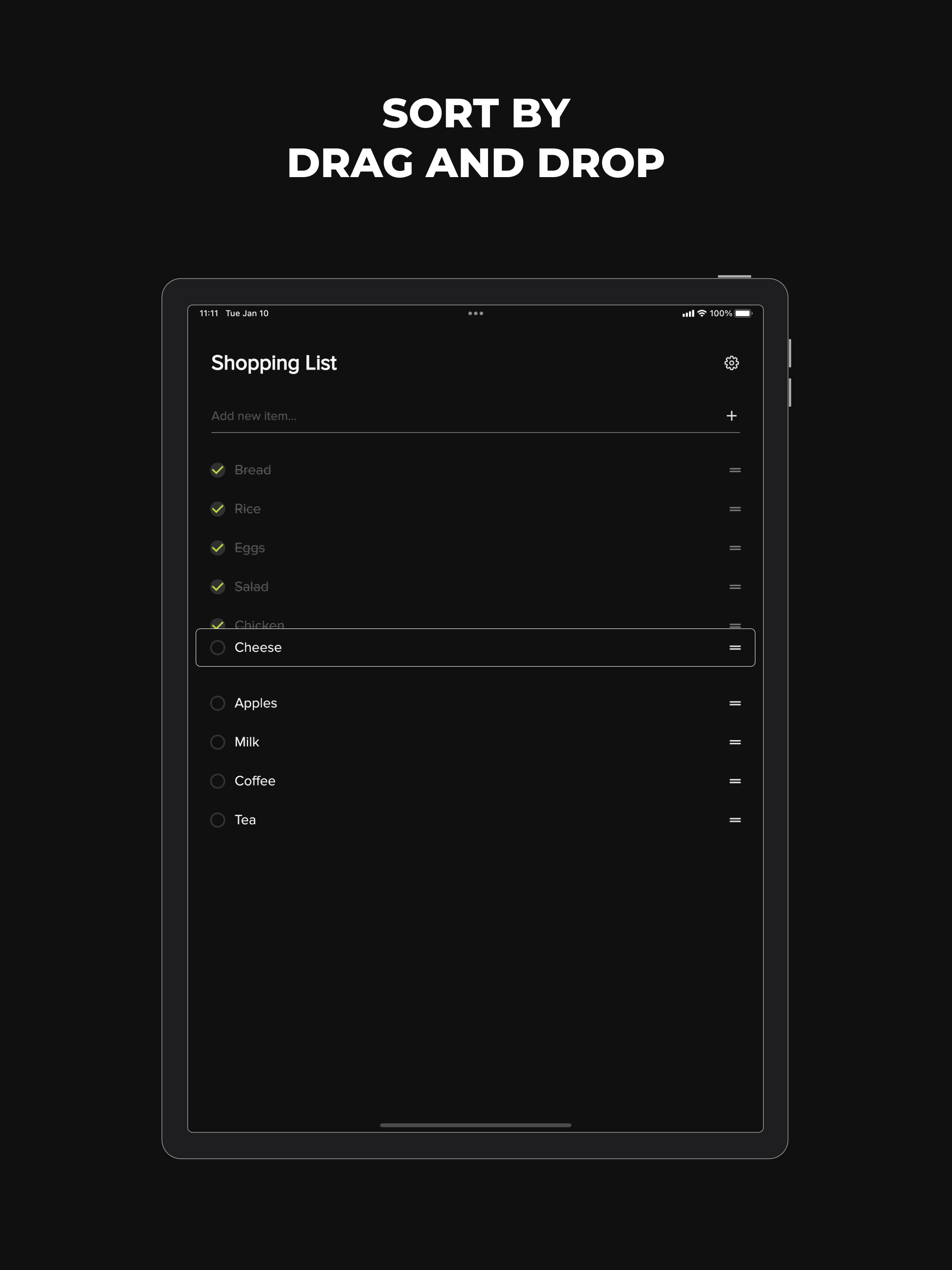 Minimalist Shopping List