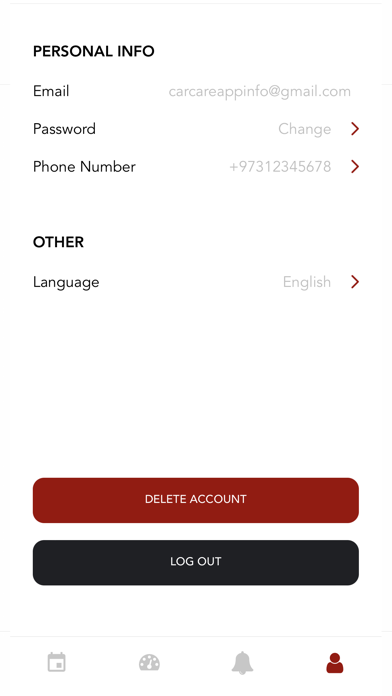 CarCare Staff Screenshot