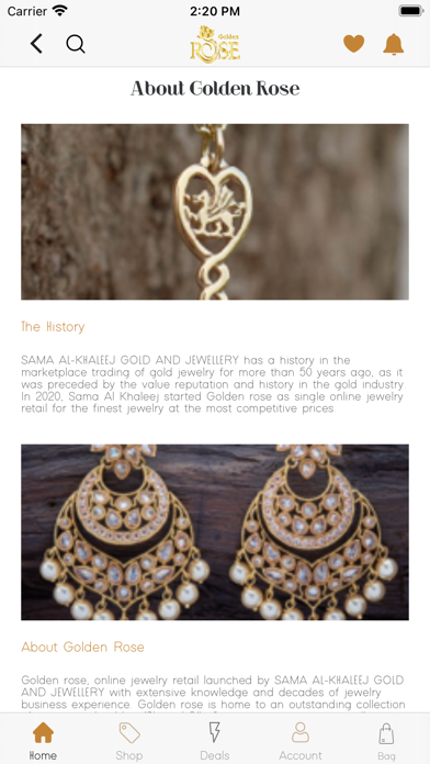 Golden Rose Jewelry Screenshot