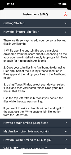 ‎Amiibomb - NFC Tool for Amiibo Screenshot