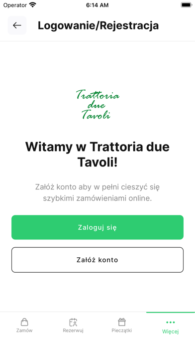 Trattoria due Tavoli Screenshot