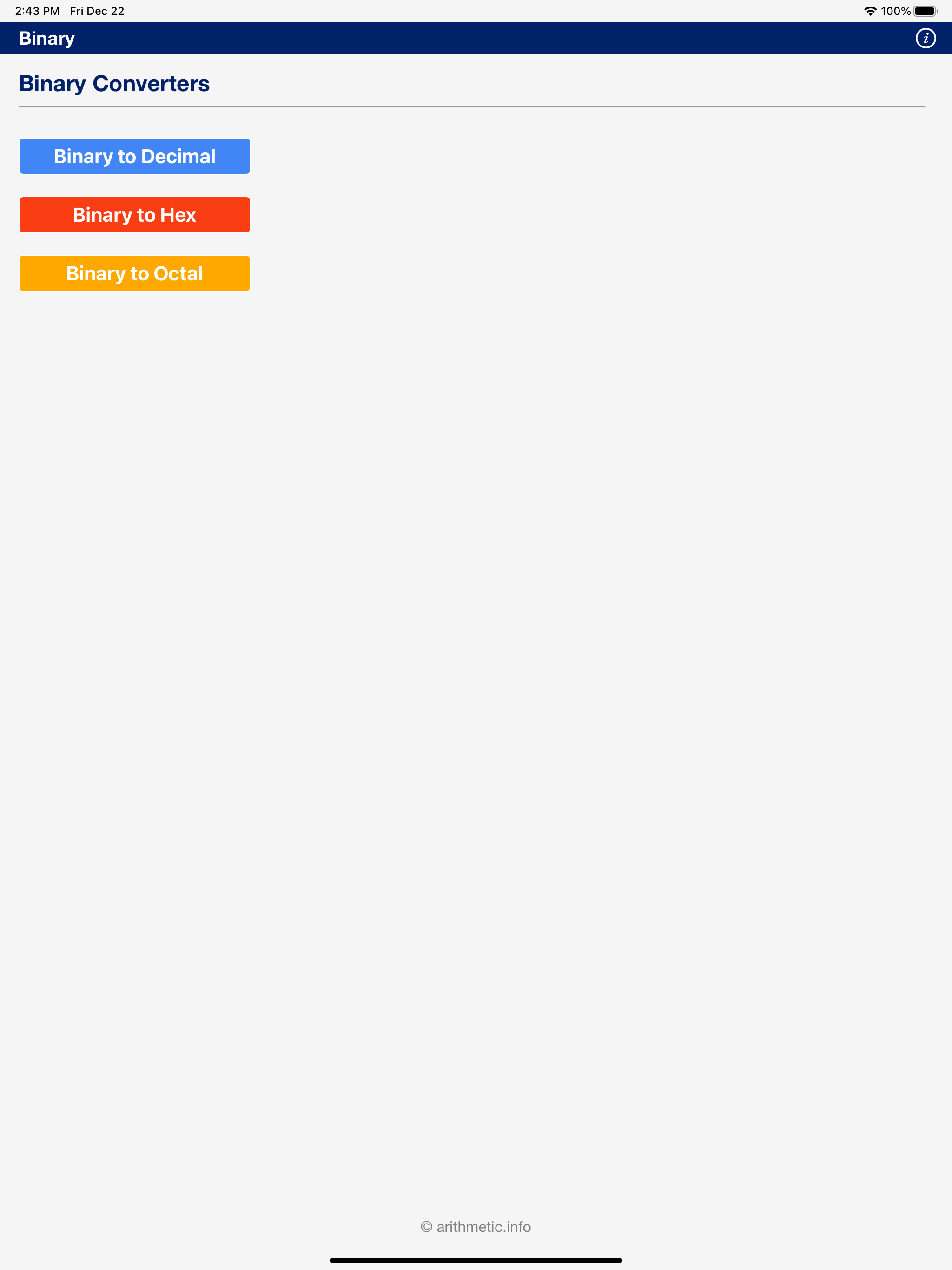 Binary Calculator