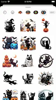halloween black cats stickers iphone screenshot 2