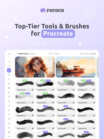 Rococo: Brushes for Procreateのおすすめ画像1
