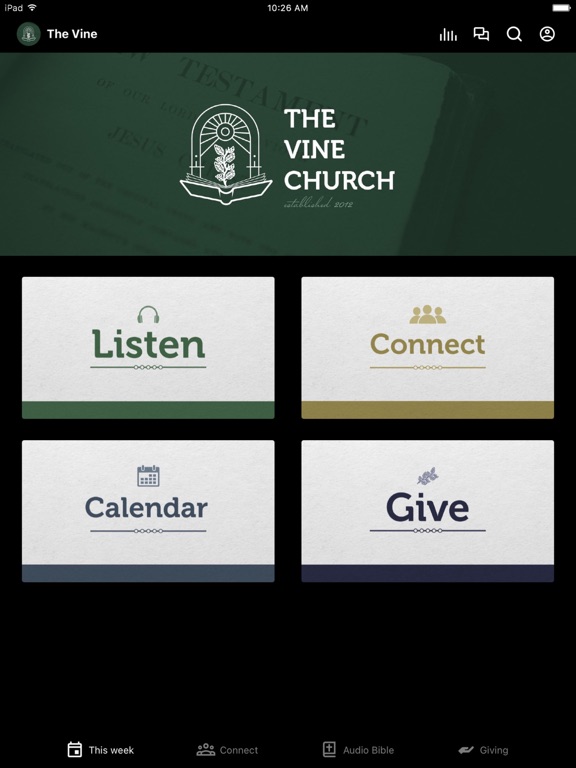 The Vine Church Hammond iPad screenshot 1 - Education app