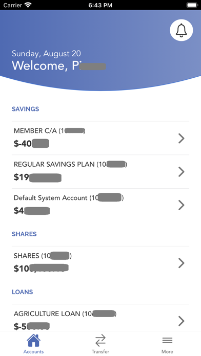 Blue Creek Credit Union Screenshot