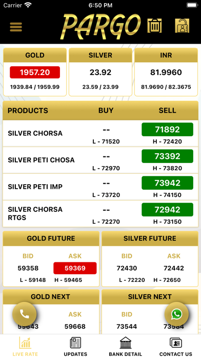 Pargo Bullion Screenshot
