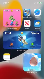 pocket dragon: widget pet game iphone screenshot 1