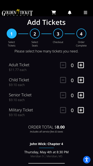 Golden Ticket Cinema Screenshot