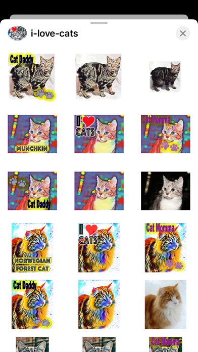 I Love Cats Sticker Pack Screenshot