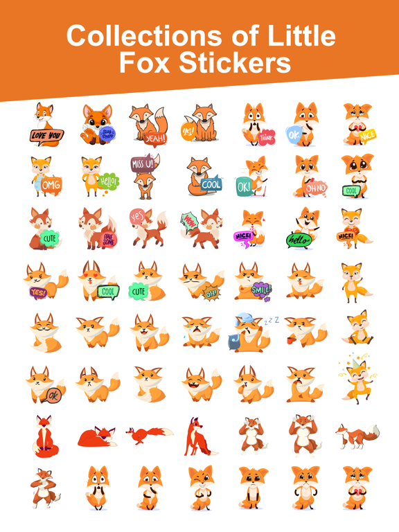 Screenshot #5 pour Little Fox Emojis