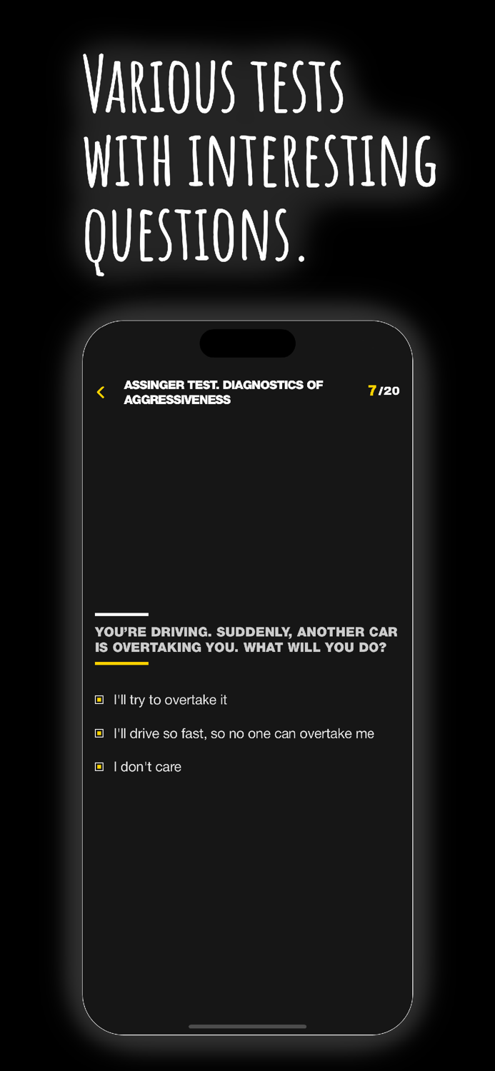 Psychological tests and quizzes