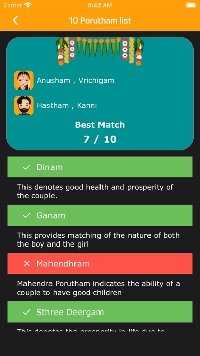 10 Porutham - Marriage Match Screenshot