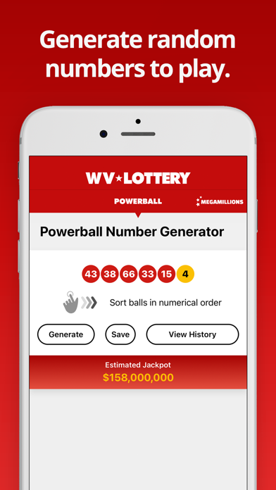 WV Lottery Numbers Screenshot