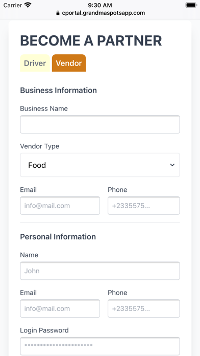 GPM Vendor Screenshot