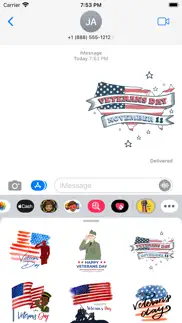 happy veterans day stickers iphone screenshot 1