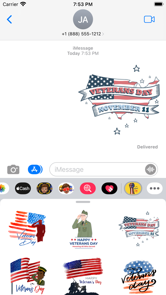 Happy Veterans Day Stickers - 1.1 - (iOS)