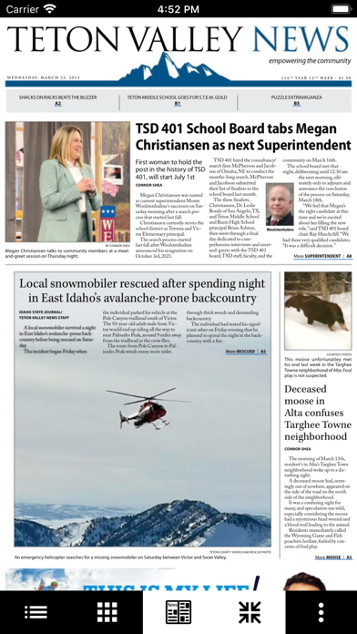 Teton Valley News eEdition Screenshot