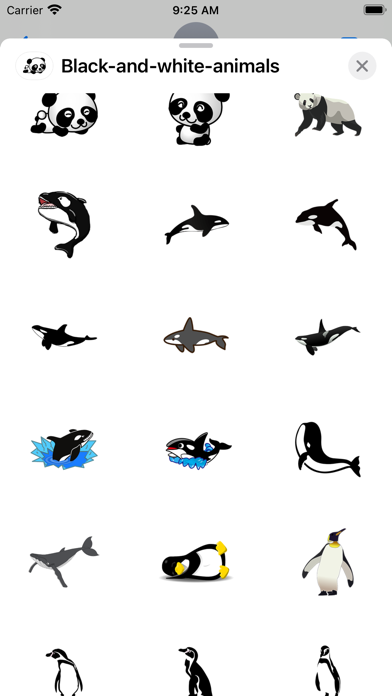Screenshot #1 pour Animaux noir et blanc