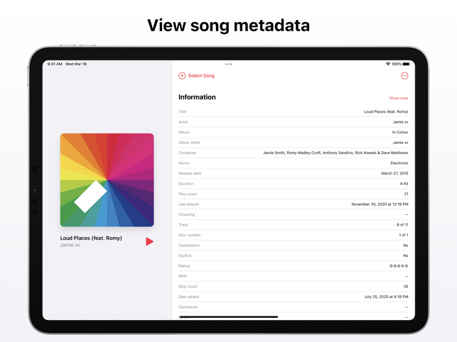 ‎Music Info — Song Metadata Screenshot