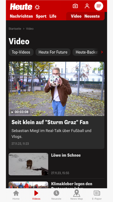 HEUTE – Die Tageszeitung Screenshot