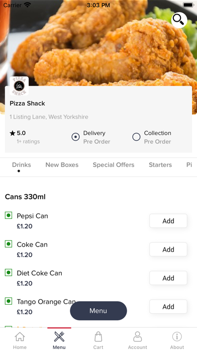 Pizza Shack-Order Online Screenshot
