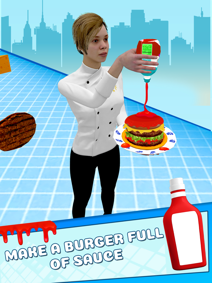 Burger Stack Bridge Race