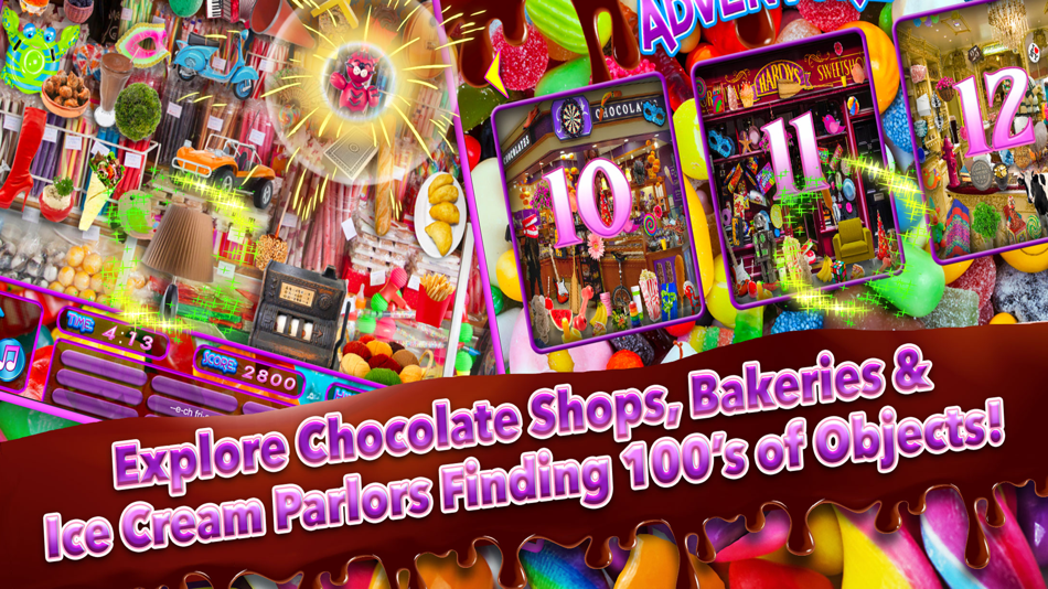 #3. Hidden Object Candy Chaos Find (iOS) By: Brainfull, LLC