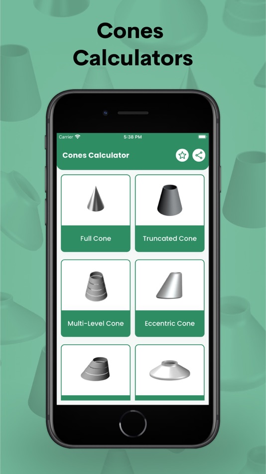 #1. Cones Calculators (iOS) 由: Kantaben Gorasiya