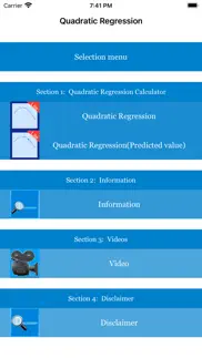 quadratic regression equation iphone screenshot 1