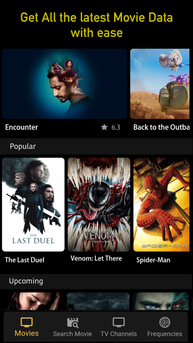 Movies & TV Channels Listing Screenshot